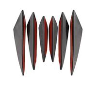 4/6pcs Universal Front Bumper Lip Decoration Diffuser Splitter Fins Body Spoiler Canards Valence Chin Car Tuning Canard Decor(6PCS Black)