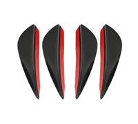 4/6pcs Universal Front Bumper Lip Decoration Diffuser Splitter Fins Body Spoiler Canards Valence Chin Car Tuning Canard Decor(4PCS Black)