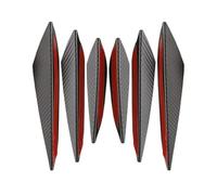 4/6pcs Universal Front Bumper Lip Decoration Diffuser Splitter Fins Body Spoiler Canards Valence Chin Car Tuning Canard Decor(6PCS Fiber)