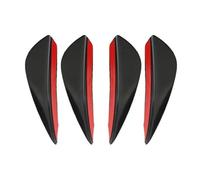 4/6pcs Universal Front Bumper Lip Decoration Diffuser Splitter Fins Body Spoiler Canards Valence Chin Car Tuning Canard Decor(4PCS Black)