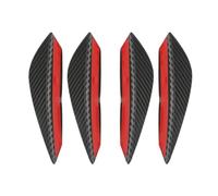 4/6pcs Universal Front Bumper Lip Decoration Diffuser Splitter Fins Body Spoiler Canards Valence Chin Car Tuning Canard Decor(4PCS Fiber)