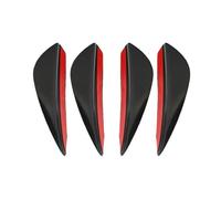 4/6pcs Universal Front Bumper Lip Decoration Diffuser Splitter Fins Body Spoiler Canards Valence Chin Car Tuning Canard front bumper cover(4PCS Black)