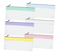 4/6Pieces Multipurpose Money Pouches Set Clear Zippers Cash Envelopes 7.6×3.7 Inch Banks Deposit Bags Coin & Check Wallet Bank Deposit Bags With Zippers