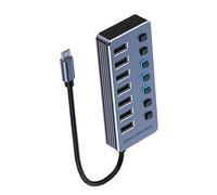 4/7/10 port USB 3.0 adapter with independent switch and 5Gbps for fast data transfer and charging
