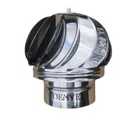 4.7'' / 120 mm Rotating Chimney Cowl - Stainless Steel Spinner Chimney Cap, Wind-Powered Smoke Extractor for Flue Pipe and Ventilation - Denvel®