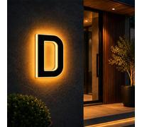 4.7/6.7/9 inch Solar Light Numbers,House Numbers for Outside, LED Illuminated Address Sign, Dusk to Dawn Auto On/Off, No Drill Adhesive or Screw Mount, IP65 Waterproof Outdoor，D：4.7