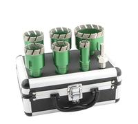 4/7/9/12Pcs Diamond Dry Drill Bits Hole Saw Kit For Ceramic Tile Granite Marble M14 Thread Cyclone Type Masonry Hole Opener Tools(9Pcs)