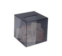 4.72”× 4.72”× 4.72” Acrylic Money Box Smash Money Saving Box Clear Piggy Bank for Kids(Black)