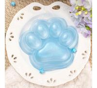 4.72 Inch Big Handmade Taba Cat Paw Squishy Toys, Blue Clear Soft Squeeze Toy for Stress Relief, Large Funny Sensory Fidget Squishies Suitable for Adults