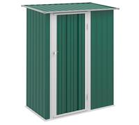 4.7ft x 2.8ft Garden Shed Steel Sloped Roof Door w/ Latch Green