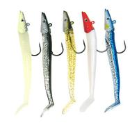4.7in 0.77oz Sinking Pencil Fishing Jigs Soft Fishing Lures Saltwater Freshwater Swimbaits Lead Fishing Jigs For Bass Trout 5 Pcs Mixed Color