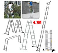 4.7M Aluminium Folding Ladder Step 14in1 Multi-Purpose Scaffold Ladder