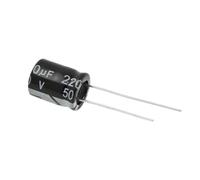 4.7UF 10UF 15UF 22UF 100UF 220UF 330UF 470UF 450V 400V 250V 100V 63V 50V 35V 25V 10V Aluminum Electrolytic Capacitors 10 * 17MM RRBXXUYN(220UF 50V)