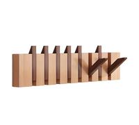 4/8/10/12 Hooks, Natural Wood Wall Mounted Piano Coat Rack, Coat Rack Wall Mount, Punch-free Solid Wood Wall Hook, Entryway Wall Art Hook For Behind Doors, Entrances, Living Rooms(Two-color,56cm/22in)