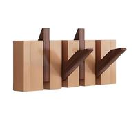 4/8/10/12 Hooks, Natural Wood Wall Mounted Piano Coat Rack, Coat Rack Wall Mount, Punch-free Solid Wood Wall Hook, Entryway Wall Art Hook For Behind Doors, Entrances, Living Rooms(Two-color,30cm/11.8i