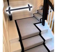 4 8 12 16 20 Pack Carpet Runner Rods with Brackets and Screws, Black Brass Stair Carpet Rod for Library/Company/Museum, Customizable, Easy to Install(6pcs,60cm/24")