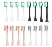4/8/12/16 Pcs Replacement Toothbrush Heads Compatible with Oclean X/X PRO/ Z1/ F1/ One/Air 2/ SE Electric Toothbrush Bristle(8 Pcs Blue)(16 Pcs Mixed Color)