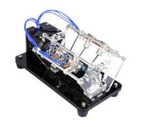4/8/12 Coil Electromagnet Engine Model, V-Shaped Motor Model with LED Lights, High-Tech Physics Experiment Models, Integrated Boost Circuit, Quiet and Durability, for Cultivate Hobbies(4Coil)