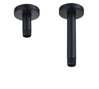 4/8/12 Inch Black Shower Head Extension Arm Tube Stainless Steel Ceiling Mounted Showers Rod Fixed Bar for Bathroom Accessories(12 INCH)