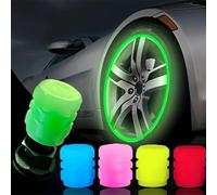 4/8/16/24/32/50/60 PCS Glow-In-The-Dark Car Tire Valve Cap Set, 2026 Upgrade Universal Accessories Durable, Easy Install, for Safe Night Driving, for Vehicle Tires, Cars, Trucks (Blue, 8PCS)