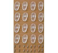 4 8 16 32 Pcs Soft Eyeglasses Nose Pads Pieces + 4 8 16 32 Pcs Screw in Silicone Comfort Anti Slip Flexible Nose Pieces for Glasses Sunglasses Replacement Part (16 Pcs Pads+16 Pcs Screws)