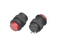 4/8/16PCS Reset Self-Locking Switch R16-503AD/BD Push Button Switch Round 4Pin 2Pin 16MM Switch with Light LED 3V(Red,8PCS,Self-Locking)