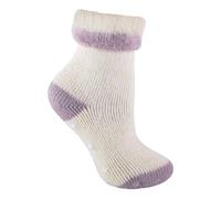 (4-8, Purple) Sock Snob - 1 Pack Ladies Alpaca Wool Slipper Bed Socks with Star Grips