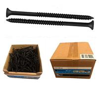 4.8 x 90mm Fine Thread Black Phosphate Drywall Plaster Board Wood Screws Box of 500