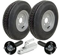 4.80/4.00-8 Trailer Kit High Speed Road Legal Wheels, Hub & Stub Axles & Hitch