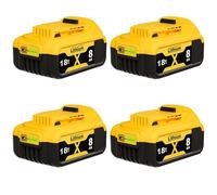 4×8000mAh DCB182 Replacement for Dewalt 18V Battery, Compatible with Dewalt Batteries DCB200 DCB184 DCB101 DCB107 DCB112 DCB105 DCB115 DCB203 Battery for Power Tools