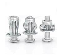 4-80pcs Petal Shape Rivet Nut Screw Bolt Kit Expansion Metal Rivetnut Panel License Plate Clamp Lock Jack Nuts Car License Plate Rivets(80PCS,M6x25mm)