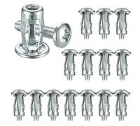 4/80PCS Petal Shape Rivet Nut Screw Bolt Kit Expansion Metal Rivetnut Panel License Plate Clamp Lock Jack Nuts Wall Fasteners(40PCS,M6x25mm)