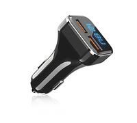 4.8A 24W Dual USB Car Charger, Volt Meter Battery Monitor with LED Voltage Amps Display, 3IN1 Digital Volt Gauge Cigarette Lighter Fast Charge for iPhone Samsung USB Charging Devices