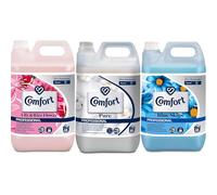 4.8L Comfort Professional Fabric Softener, Fragrances - Lily & Rice Flower, Pure, Blue Skies (1x, Blue Skies)