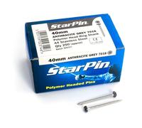 4.8mm Rapierstar StarPin Polymer Headed Pins - 40mm, Anthracite Grey