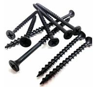 4.8mm x 100mm / 120mm - Carbon Steel, Drywall, Plasterboard, Multipurpose, Long Black PH2 Bugle Screws (100, 4.8mm x 120mm)
