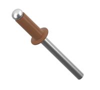 4.8mm x 10mm Clay Brown Painted Colour Blind Pop Rivet Dome Head Aluminium/Steel Shaft ISO 15977 RAL 8003 (Pack of 20) N11A