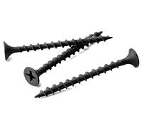 4.8mm x 160mm Black Phosphate Phillips Countersunk Drywall Screws Plasterboard Wood Screw Bugle Head (Pack of 50) A11CD