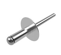 4.8mm x 16mm Large Flange Rivets, 100 Pack - Blind Rivet, Large Head Dome Rivets with Aluminium Body and Steel Mandrel Pop Rivets for for Tinplate, Metal Fastening - Push Rivets