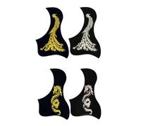 4/8pcs Acoustic Guitar AntiScratch Guard Plate PVC Pickguard Adhesive Scratch Plate Musical Instrument Accessory Stick Thin Musician Accessory Easy Installation