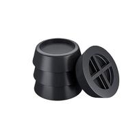 4/8Pcs Anti Vibration Pads Noise-Reducing Rubber Feet Universal Leg Base Mats for Washing Machine(Black 6.5CM,4pcs)