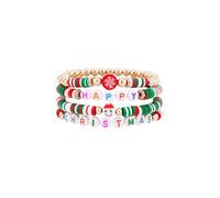 4~8Pcs Christmas Bracelets Set for Fridends Women Colorful Adjustable Layered Friendship Bracelets Merry Christmas Gifts Stocking Stuffers & Party Favors, S, Plastic, no gemstone