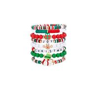 4~8Pcs Christmas Bracelets Set for Fridends Women Colorful Adjustable Layered Friendship Bracelets Merry Christmas Gifts Stocking Stuffers & Party Favors, S, Plastic, no gemstone