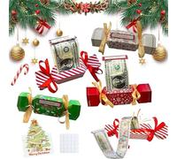 4/8PCS Christmas Surprise Money Pull Pouch, Candy-Inspired Pull-Out Money Pouch with 40/80 Transparent Bags, Funny Surprise Box Money Gift Box - Make The Money Come Out of The Candy (4PCS)