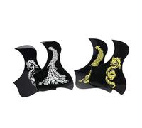 4/8pcs PVC Guitar Pickguard Adhesive Scratch Plate Dragon Bird Pattern Guitar Anti-Scratch Guard Plate Part Anti-Scratch Guard Comfortable Playing