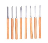 4/8pcs Woodworking Chisel Kit Lathe Turning Tool Set 65 Manganese Steel Head Beech Handle with Storage(8pcs)