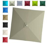 4/8Ribs Square Umbrella Replacement Canopy 6.5ft 8ft 8.8ft 10ft Patio Parasol Top Cover Replacement Fabric Outdoor Backyard Yard Table Umbrella Replacement Cloth(Taupe,3x3m/9.8ftx9.8ft)