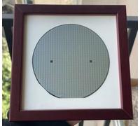 4-8''Silicon Wafer IC Lithography Sample Semiconductor Display Piece for Technology Decoration and Educational Demonstration (4"(No.1+ Frame))