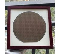 4-8''Silicon Wafer IC Lithography Sample Semiconductor Display Piece for Technology Decoration and Educational Demonstration (6"(No.1+red Frame))