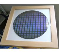 4-8''Silicon Wafer IC Lithography Sample Semiconductor Display Piece for Technology Decoration and Educational Demonstration (8"IGBT(No.79+Light Frame))